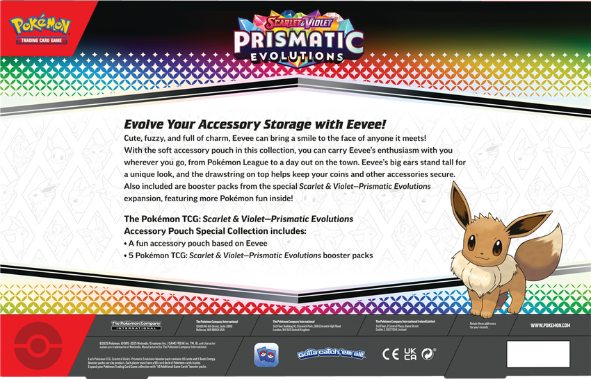[MAX 1 PER PERSOON] Pokemon Prismatic Evolutions Eevee Accessory Pouch