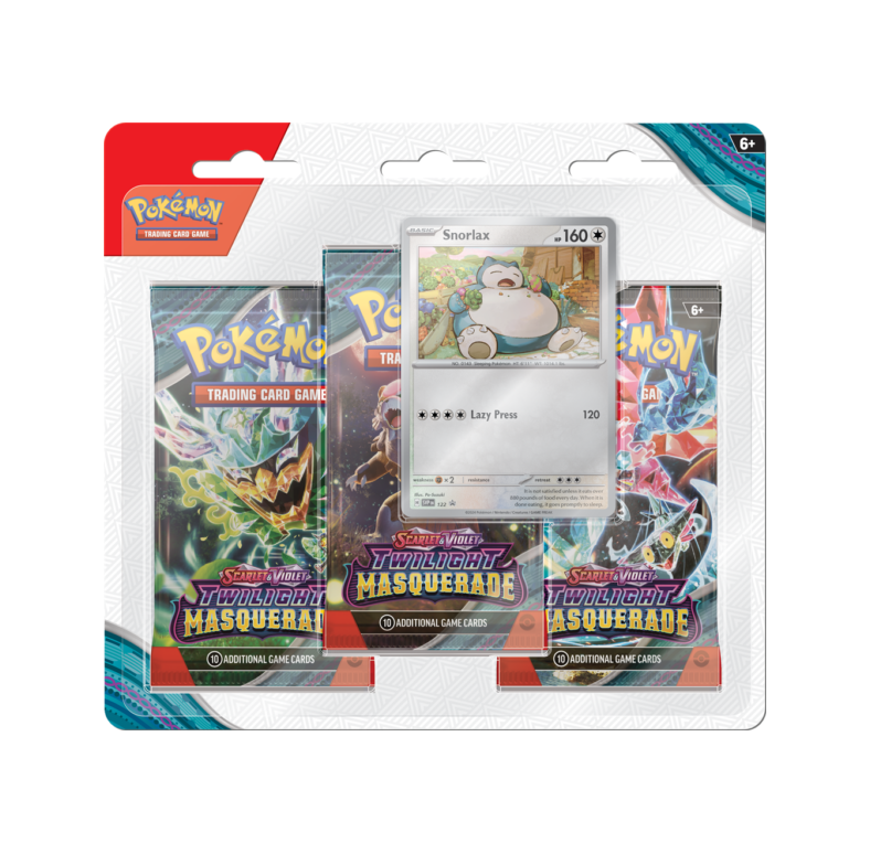 Pokemon Twilight Masquerade 3-Pack Blister - Snorlax