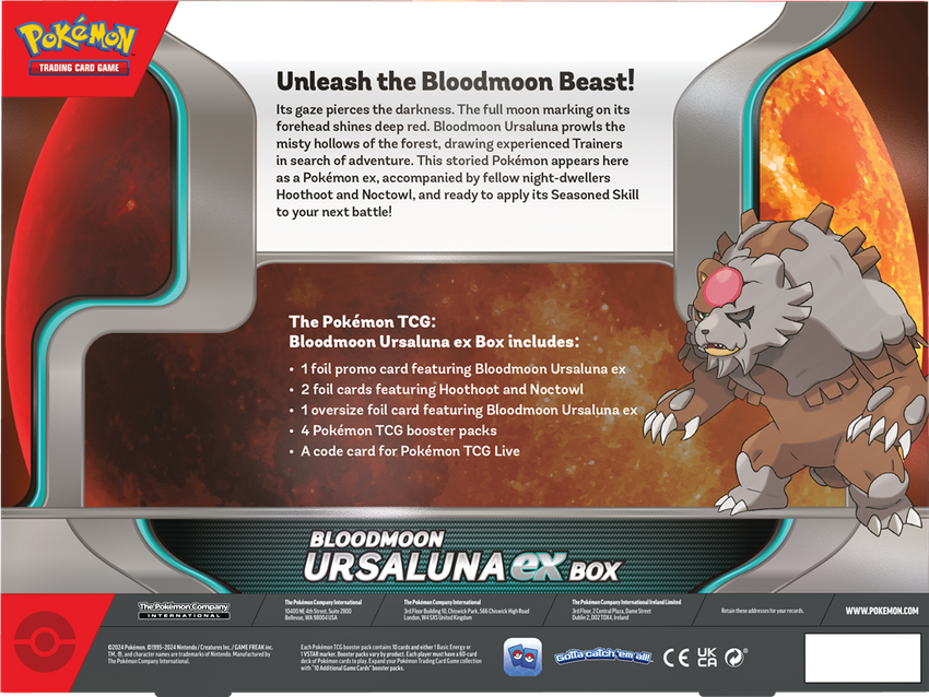 Pokémon Bloodmoon Ursaluna EX Box